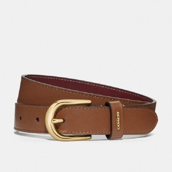 $98  *NEW! * (L) COACH Saddle Classic Belt - Picture 1 of 3